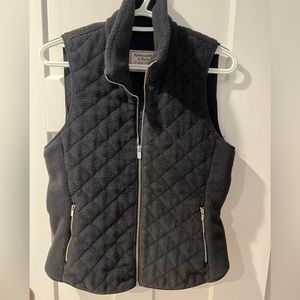 Abercrombie Black Fleece Quilted Vest